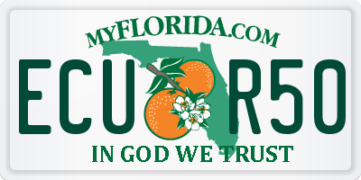 FL license plate ECUR50