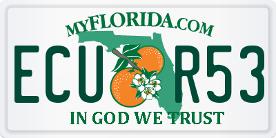 FL license plate ECUR53
