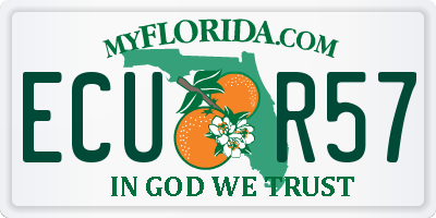 FL license plate ECUR57