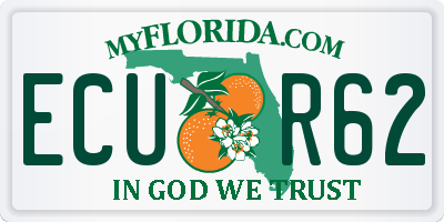 FL license plate ECUR62