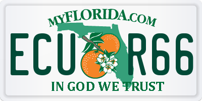 FL license plate ECUR66