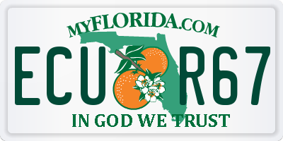 FL license plate ECUR67