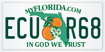 FL license plate ECUR68