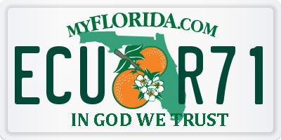 FL license plate ECUR71