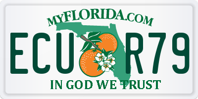 FL license plate ECUR79