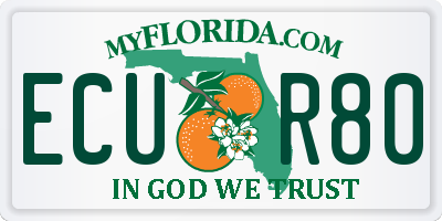 FL license plate ECUR80