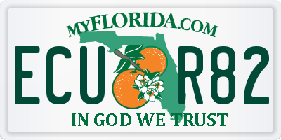 FL license plate ECUR82