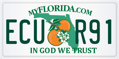 FL license plate ECUR91