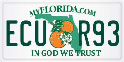 FL license plate ECUR93