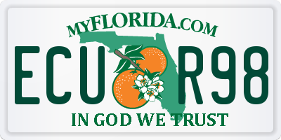 FL license plate ECUR98
