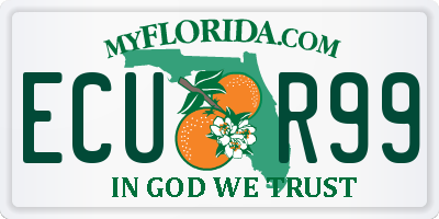 FL license plate ECUR99