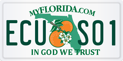 FL license plate ECUS01