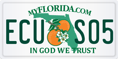 FL license plate ECUS05