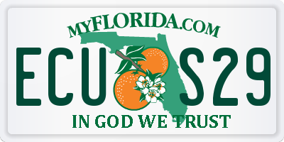 FL license plate ECUS29