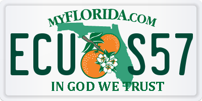 FL license plate ECUS57