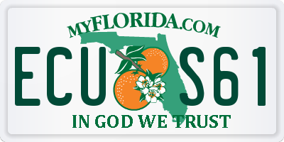FL license plate ECUS61