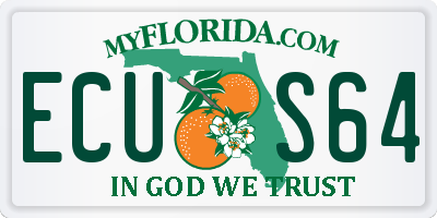 FL license plate ECUS64