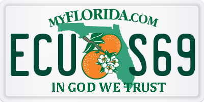 FL license plate ECUS69