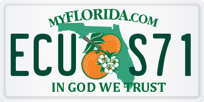FL license plate ECUS71