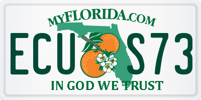 FL license plate ECUS73