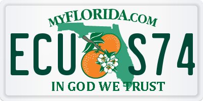 FL license plate ECUS74