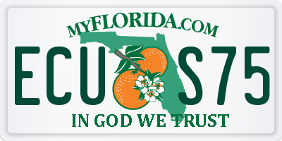 FL license plate ECUS75