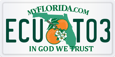 FL license plate ECUT03
