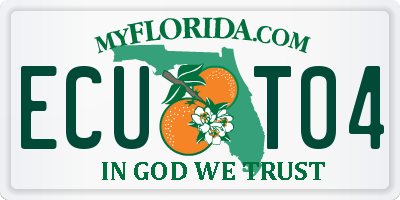 FL license plate ECUT04