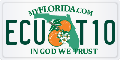 FL license plate ECUT10