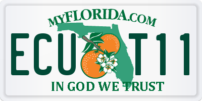 FL license plate ECUT11