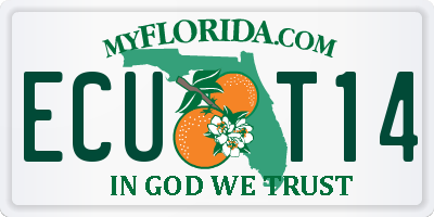 FL license plate ECUT14