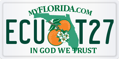 FL license plate ECUT27