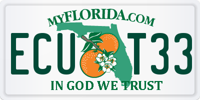 FL license plate ECUT33