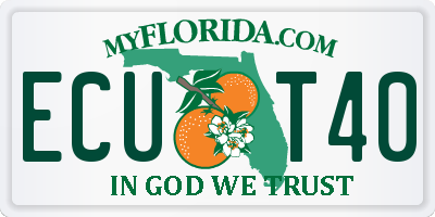 FL license plate ECUT40