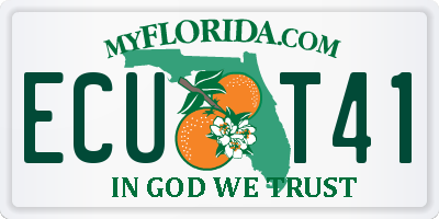 FL license plate ECUT41