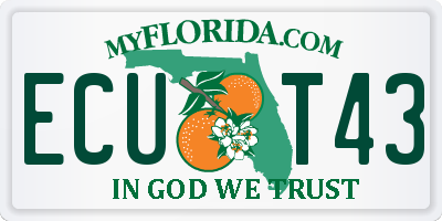 FL license plate ECUT43