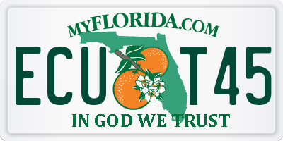 FL license plate ECUT45