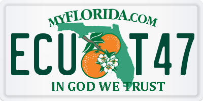 FL license plate ECUT47