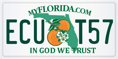 FL license plate ECUT57