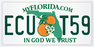 FL license plate ECUT59