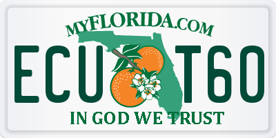 FL license plate ECUT60