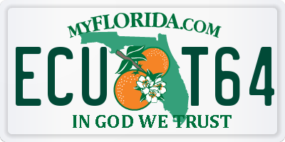 FL license plate ECUT64