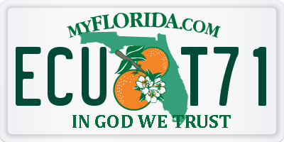 FL license plate ECUT71