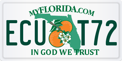 FL license plate ECUT72