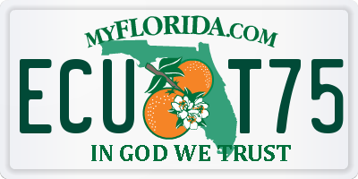 FL license plate ECUT75