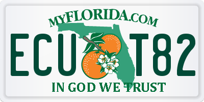 FL license plate ECUT82
