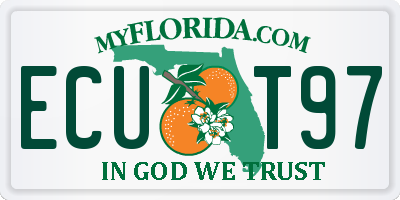 FL license plate ECUT97