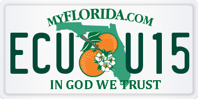 FL license plate ECUU15