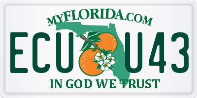 FL license plate ECUU43