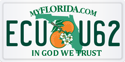 FL license plate ECUU62